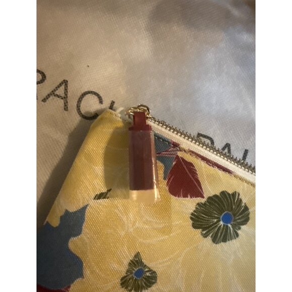 Rachel Pally Foldover Clutch Floral Pattern Leather & Fabric Zipper Closure Wome - Picture 6 of 6